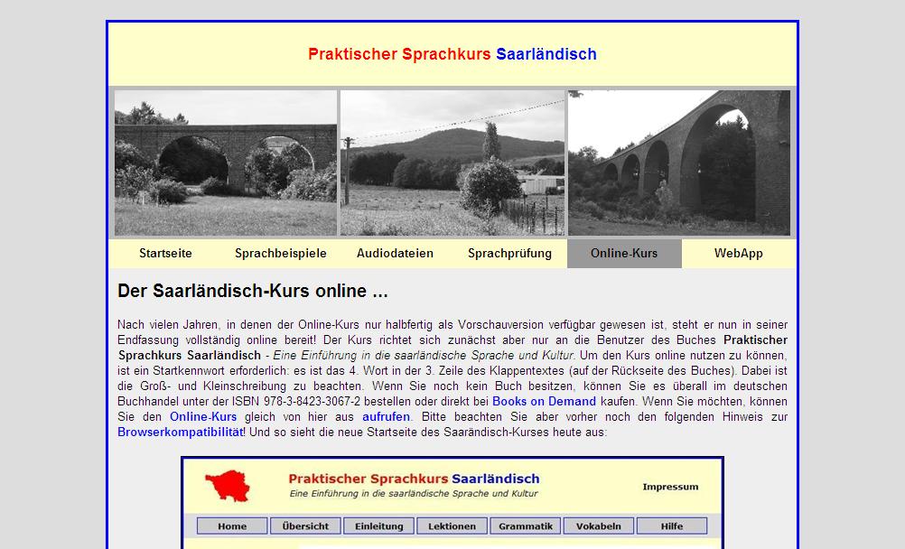 Die Webseite zum Saarländisch-Buch