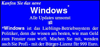 Windows - Blue Screen mit Shutdown-Funktion!